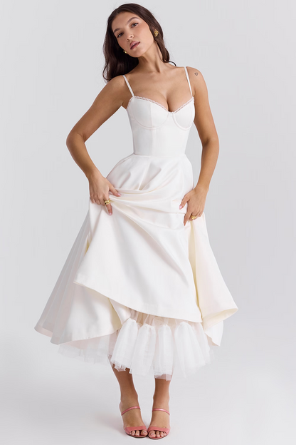 Royale Sculpted Midi Evening Dress