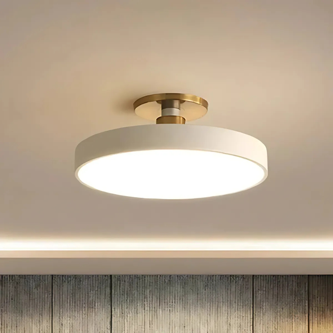 Verrick LED Ceiling Light | Scandinavian Modern Flush Mount For Bedrooms, Halls and Landings