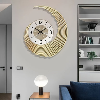Modern 3D Metal Wall Clock | Silent Quartz Movement Decorative Clock For Large Feature Walls
