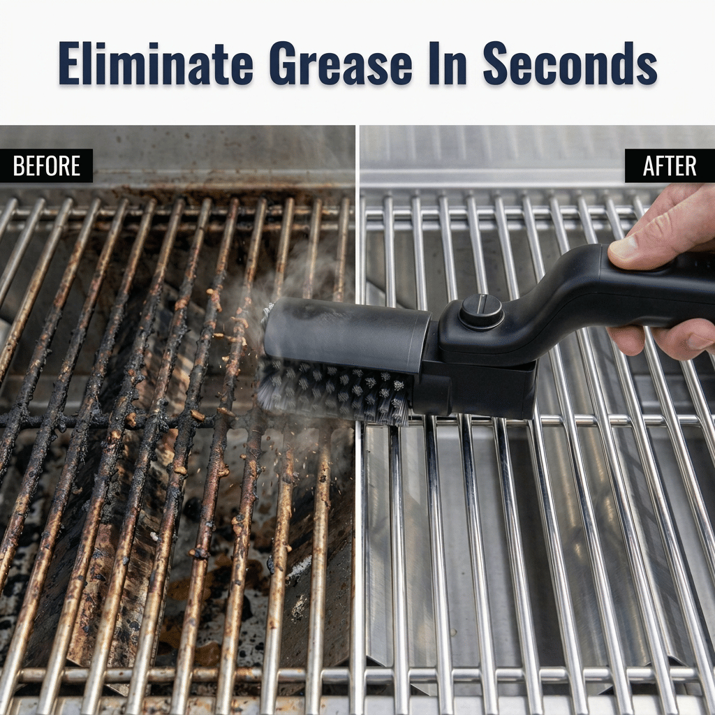 CharLift Grill Cleaning Brush | Bristle Free Heavy Duty BBQ Scraper For Steel and Cast Iron