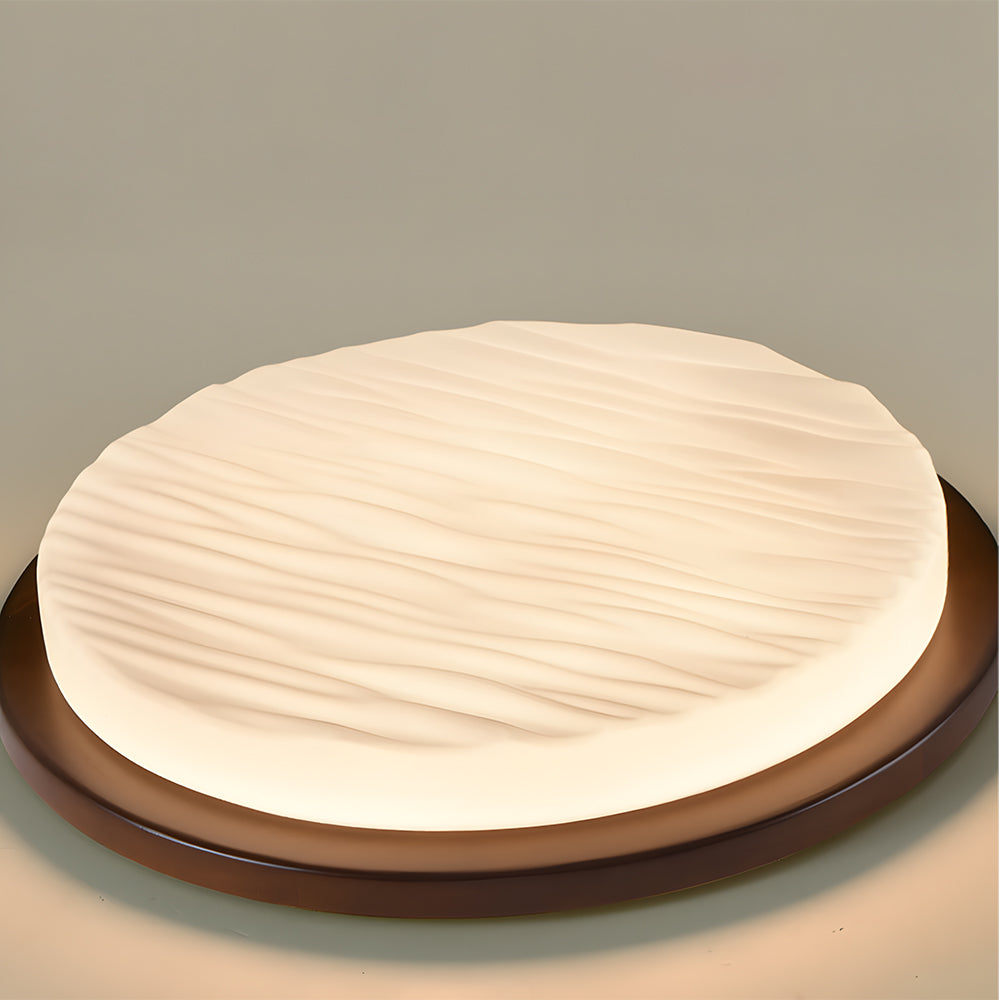 Art Deco LED Ceiling Light | Vintage Sculpted Glass Flush Mount In Three Different Shade Sizes
