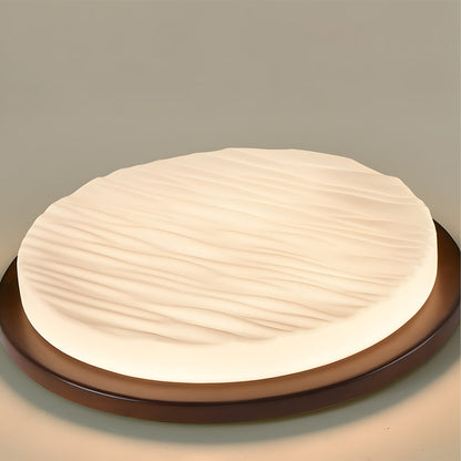 Art Deco LED Ceiling Light | Vintage Sculpted Glass Flush Mount In Three Different Shade Sizes