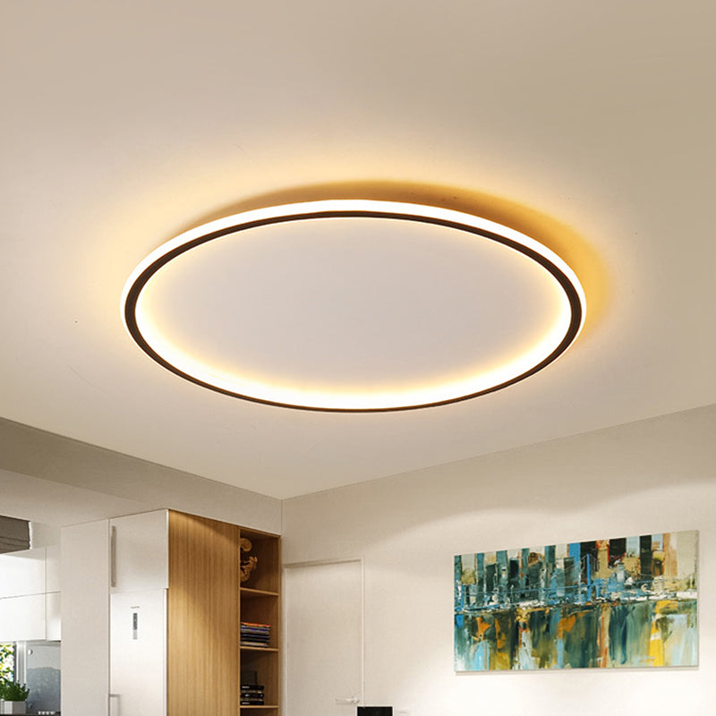 Nordic Disc LED Ceiling Light | Modern Flush Mount Lamp In 40, 50 and 60 Centimetre Diameters