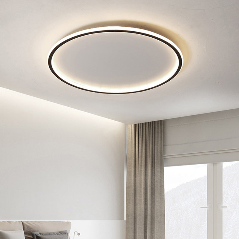 Nordic Disc LED Ceiling Light | Modern Flush Mount Lamp In 40, 50 and 60 Centimetre Diameters