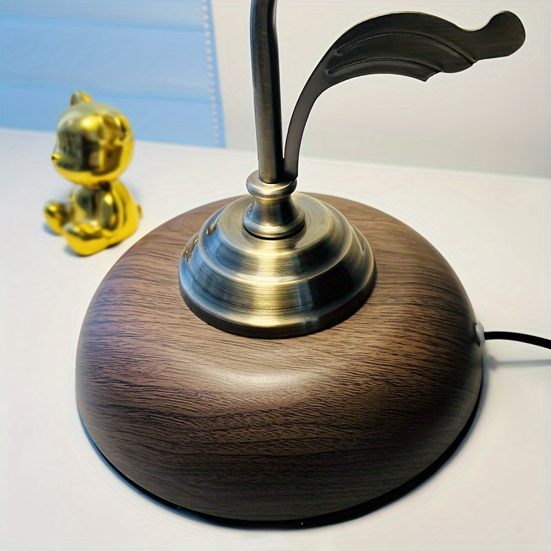 Vintage Goose Neck Table Lamp | Antique Brass USB Bedside Light With A Flexible Adjustable Arm