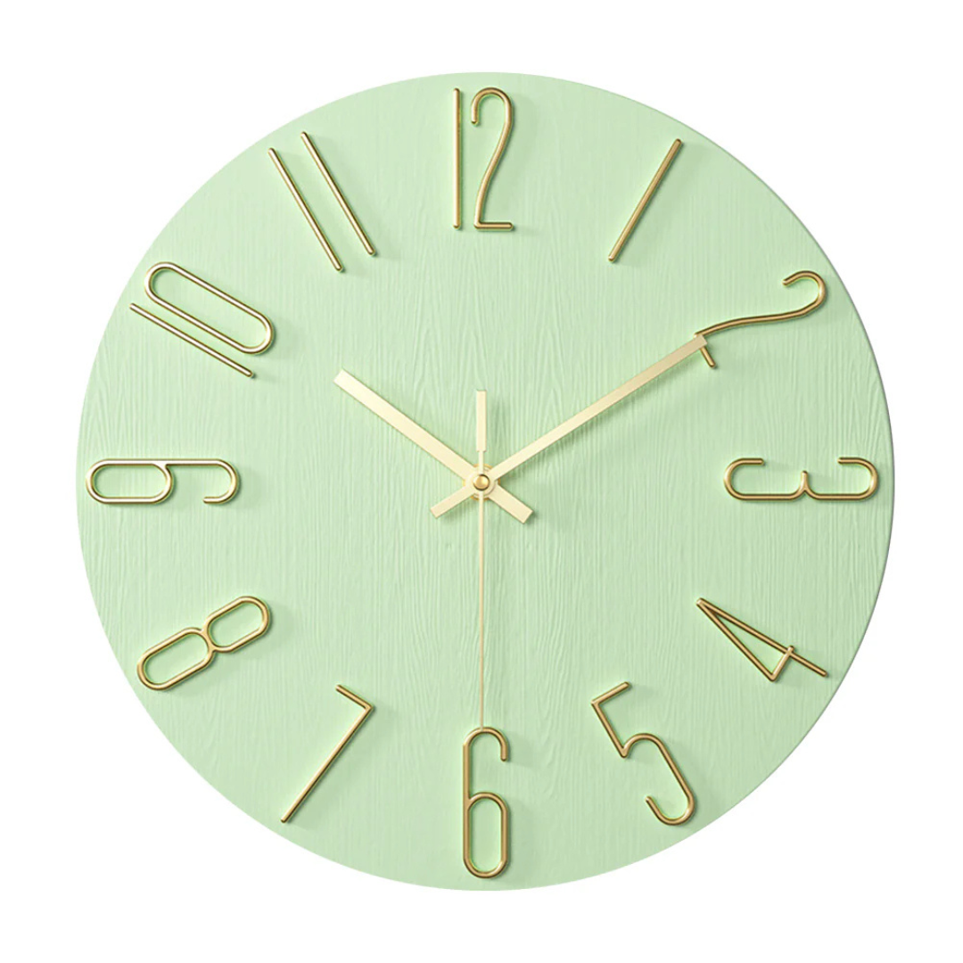 Noble Modern Wall Clock | Minimalist Gold Design For Living Rooms, Hallways and Sideboards