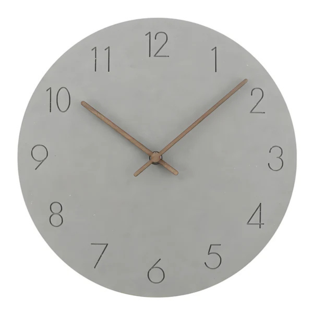 Halvor Minimalist Wall Clock | Contemporary Wood Design Silent Clock For Modern Living Rooms
