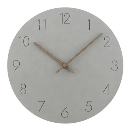 Halvor Minimalist Wall Clock | Contemporary Wood Design Silent Clock For Modern Living Rooms