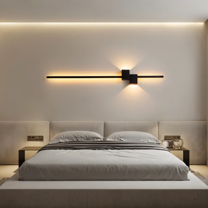 LED Wall Light | Modern Minimalist Indoor Bar Lamp In White, Black or Brushed Gold Finishes