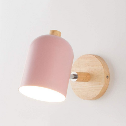 Palenor Wall Lamp | Scandinavian Wooden Minimalist Design In Four Soft Painted Colour Options