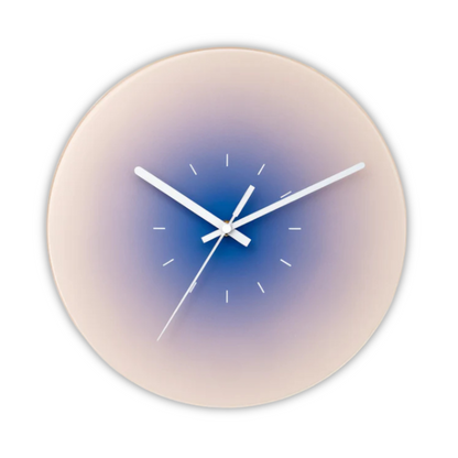 Sunset Glass Wall Clock | Modern Gradient Tempered Glass Design In Three Bold Colour Options