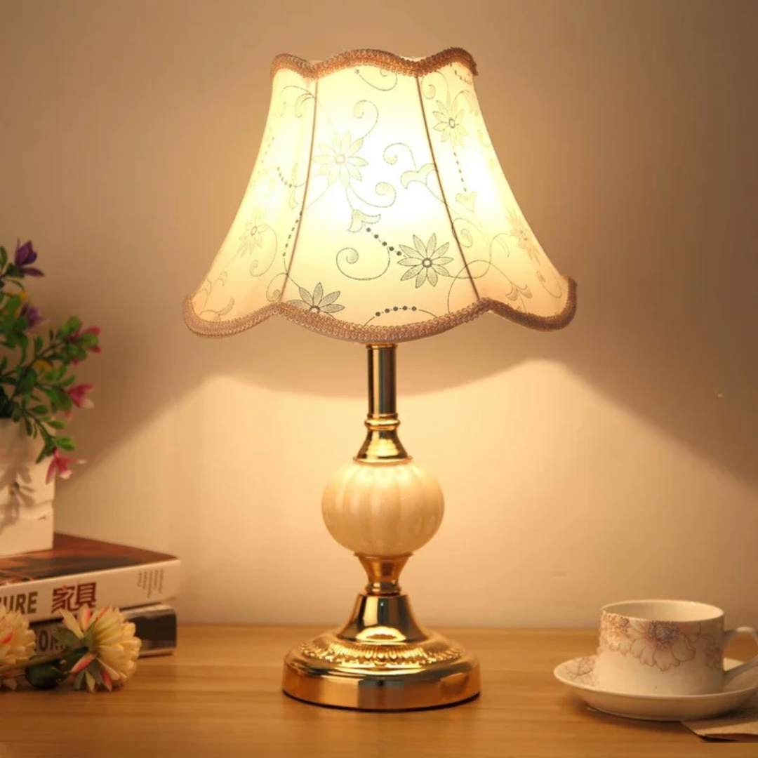 Fennimore Vintage Scandinavian Table Lamp | Elegant Floral Design For Bedrooms and Consoles