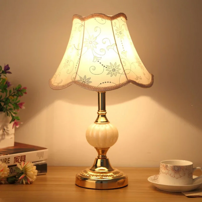 Fennimore Vintage Scandinavian Table Lamp | Elegant Floral Design For Bedrooms and Consoles