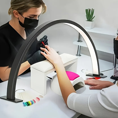 Crescent Moon LED Desk Lamp | Adjustable USB Metal Light For Study Desks and Bedside Tables