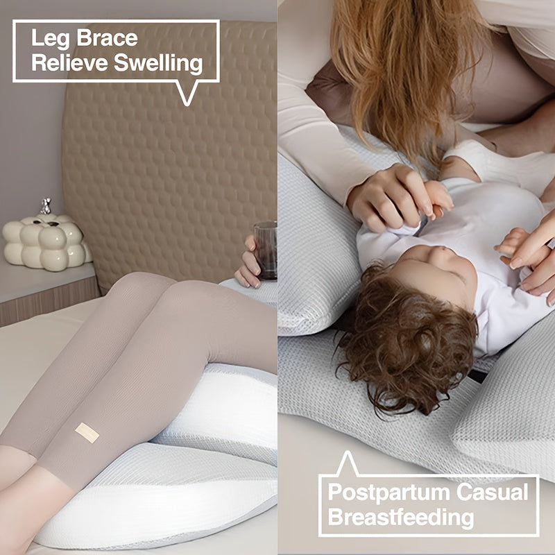 Adjustable Pregnancy Pillow | Ergonomic Maternity Support For Side Sleepers and Nursing Mothers