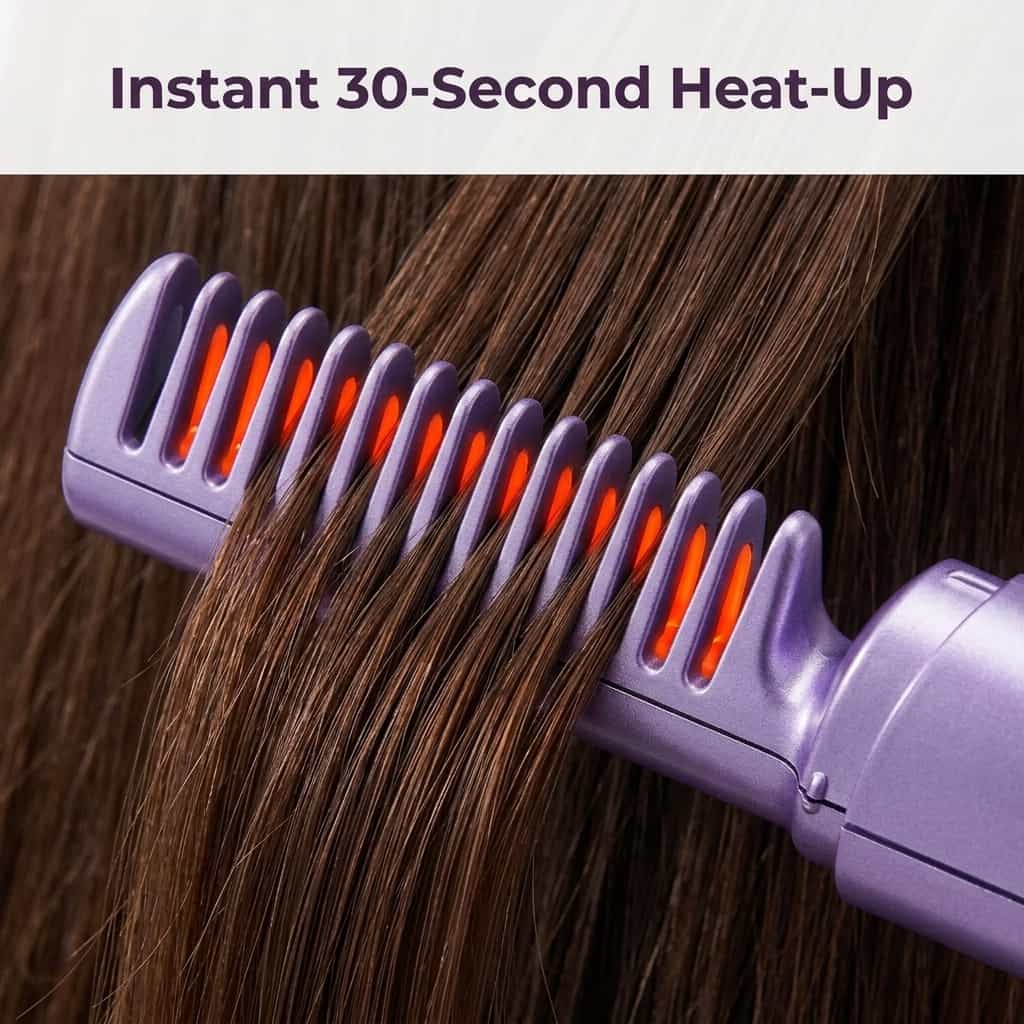 Glosswand Portable Hair Straightener | Compact Fast Heat Travel Flat Iron For Fringes and Touch Ups