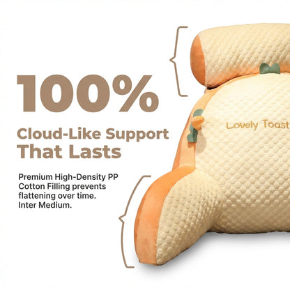 Posturest Ergonomic Reading Pillow | Lumbar Support Backrest With Arms For Bed, Couch and Floor