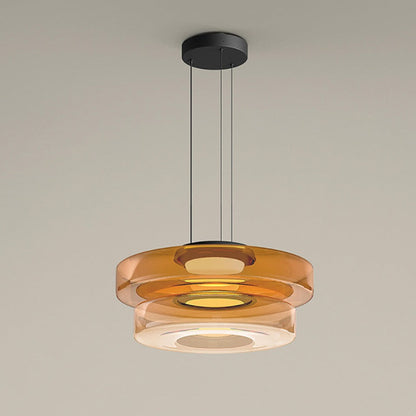 Glass Pendant Lamp | Bauhaus Style Hanging Light For Dining Rooms and Kitchen Island Counters