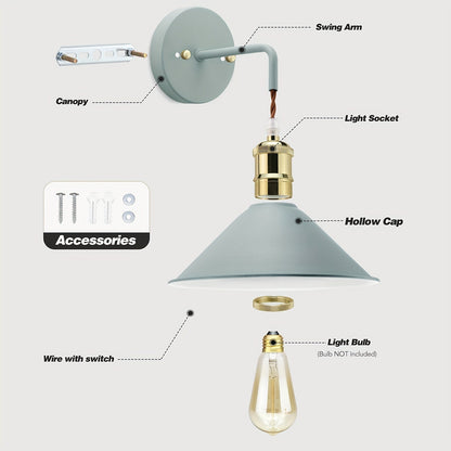 Modern Metal Wall Sconce Pair | Industrial Oil Rubbed Wall Light Fixture Set Of Two Lights