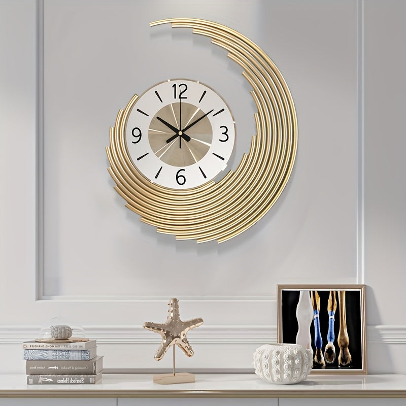 Modern 3D Metal Wall Clock | Silent Quartz Movement Decorative Clock For Large Feature Walls