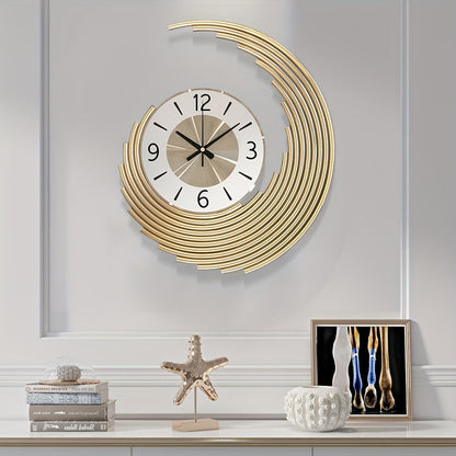 Modern 3D Metal Wall Clock | Silent Quartz Movement Decorative Clock For Large Feature Walls