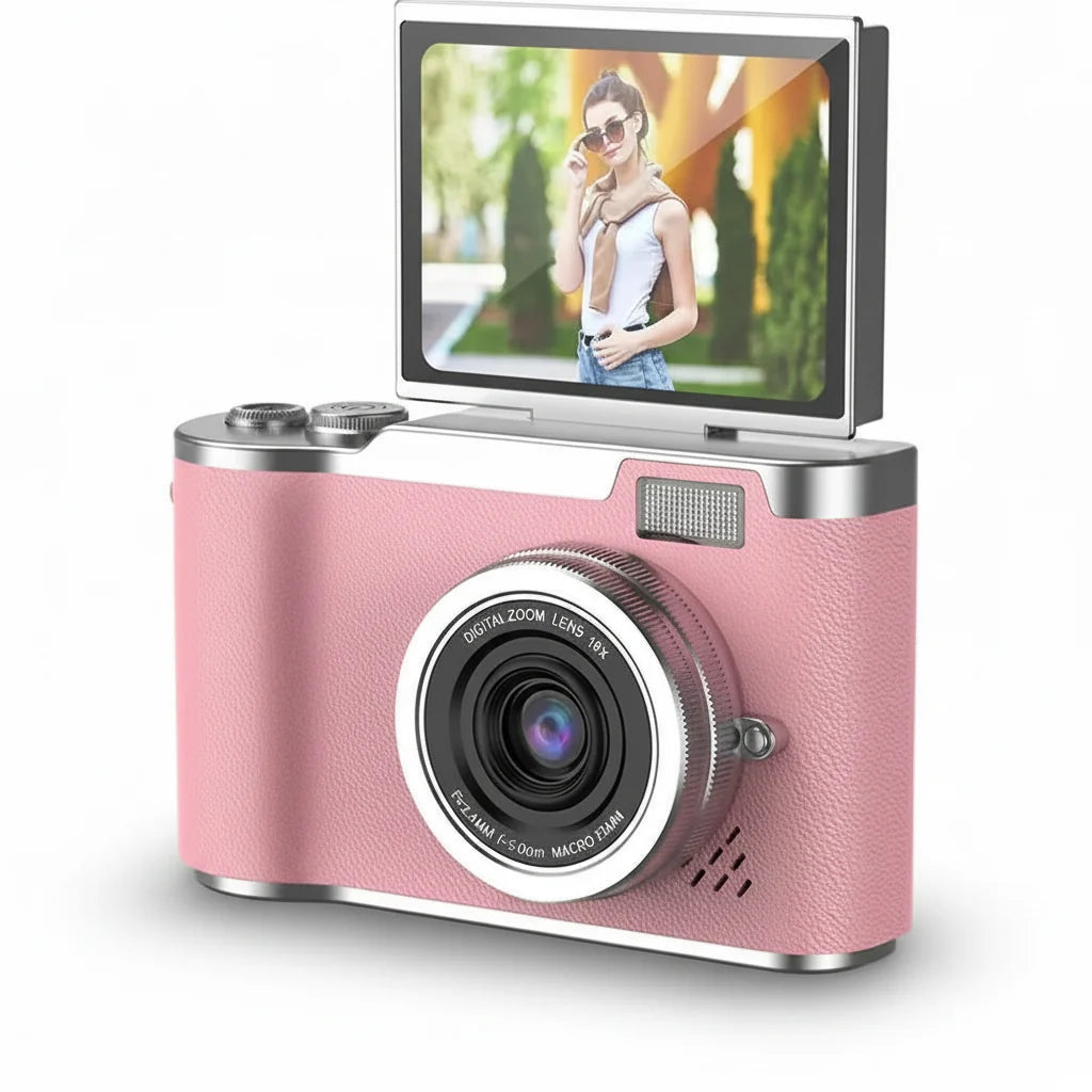 4K Digital Camera With Flip Screen | 48MP 8X Zoom Compact Vlogging Camera For Travel and Video