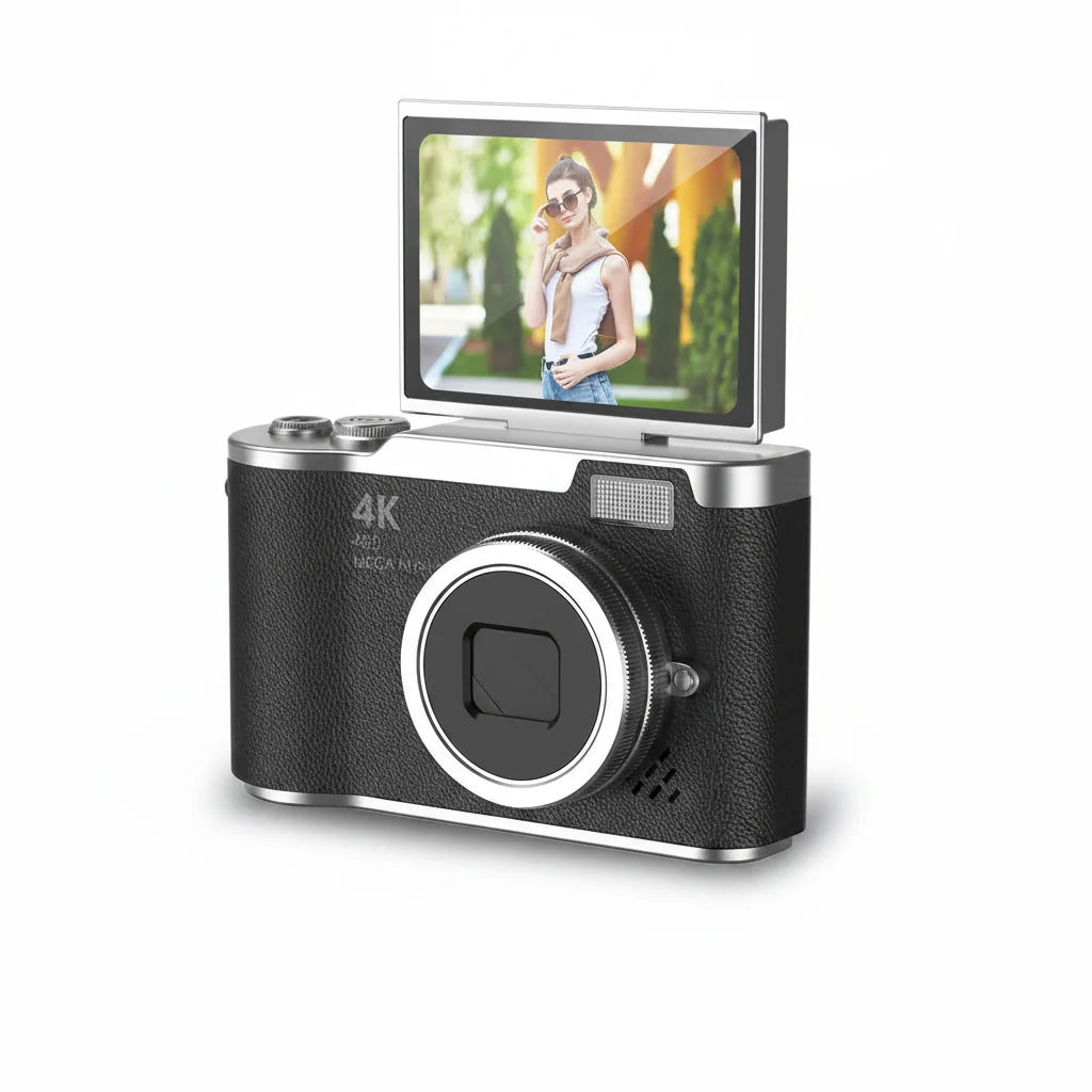 4K Digital Camera With Flip Screen | 48MP 8X Zoom Compact Vlogging Camera For Travel and Video