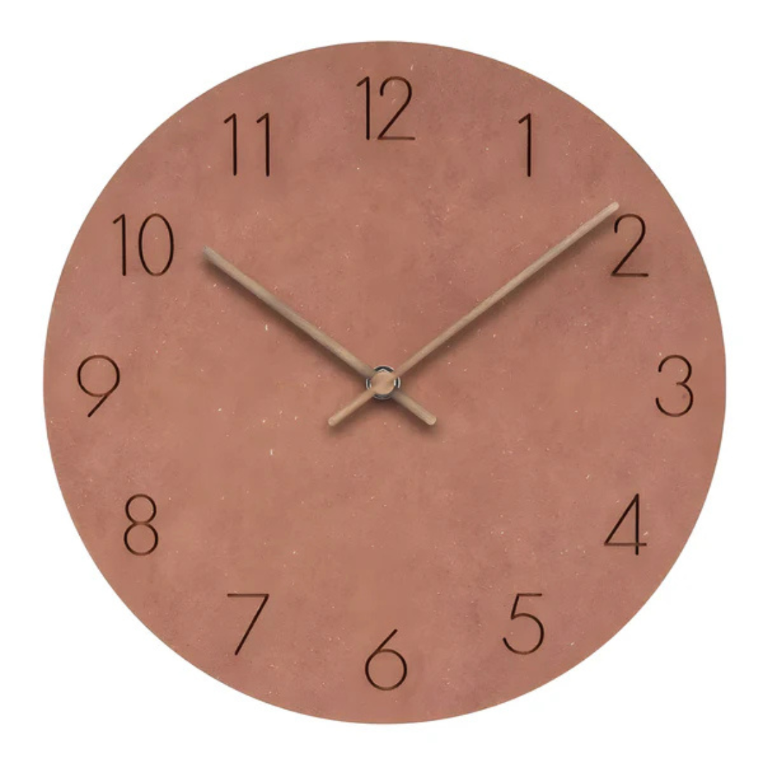 Halvor Minimalist Wall Clock | Contemporary Wood Design Silent Clock For Modern Living Rooms