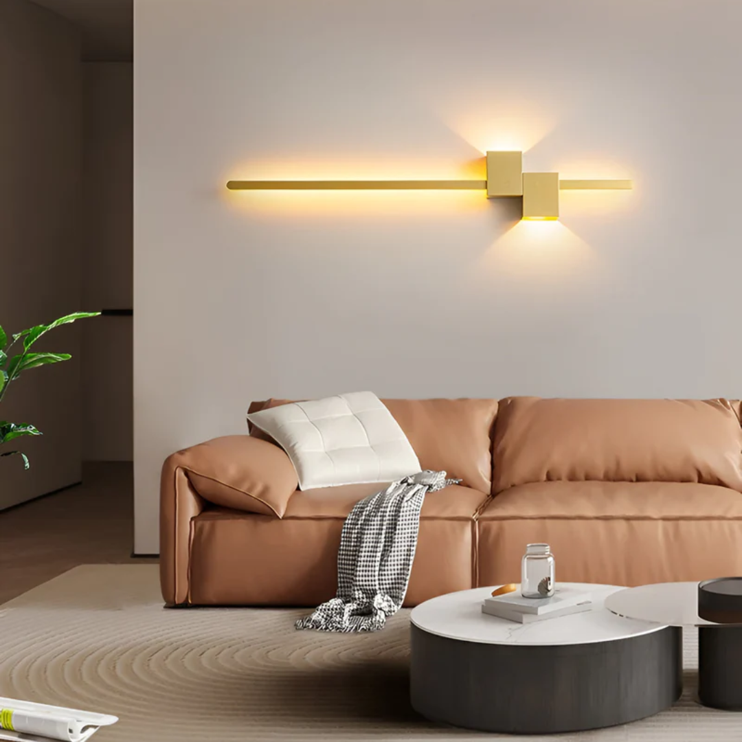 LED Wall Light | Modern Minimalist Indoor Bar Lamp In White, Black or Brushed Gold Finishes