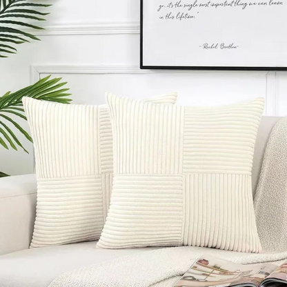 Corduroy Cushion Covers | Luxury Striped Throw Pillow Covers For Sofas, Beds and Armchairs