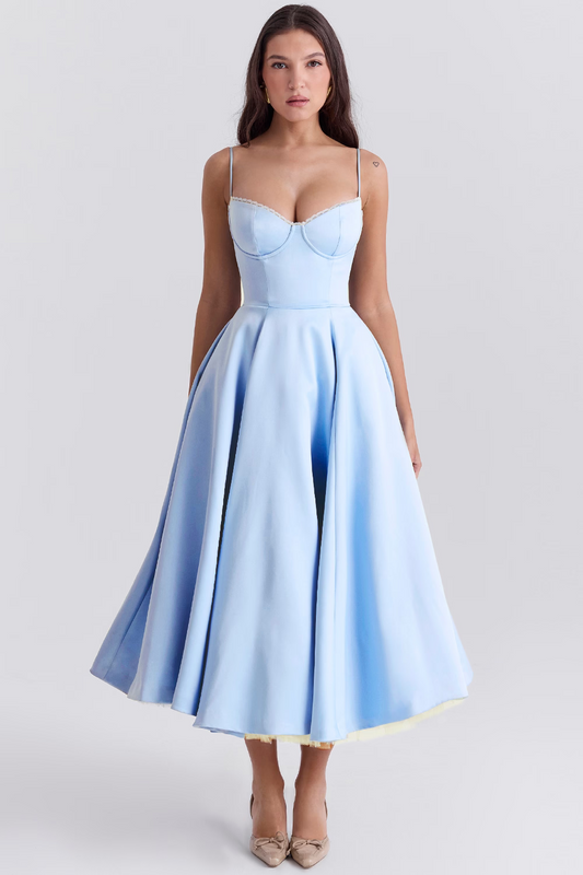 Royale Sculpted Midi Evening Dress