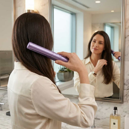 Glosswand Portable Hair Straightener | Compact Fast Heat Travel Flat Iron For Fringes and Touch Ups