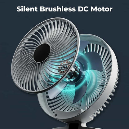 Zephyra Quiet Portable Cooling Fan | Multi Speed Desk and Bedside Fan With Soft Night Light
