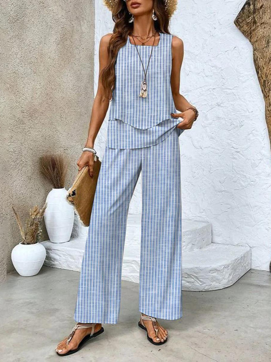 Abigail Relaxed Linen-Look Two-Piece Set