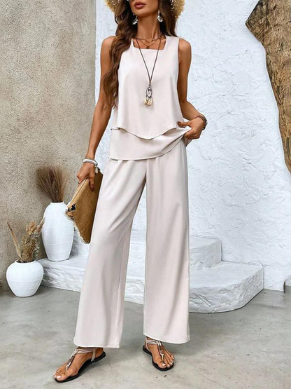 Abigail Relaxed Linen-Look Two-Piece Set