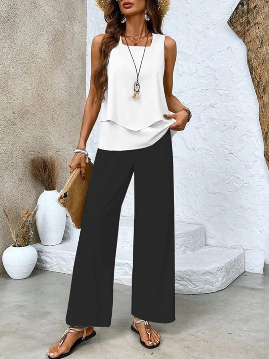 Abigail Relaxed Linen-Look Two-Piece Set