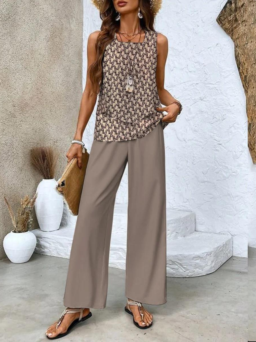 Abigail Relaxed Linen-Look Two-Piece Set