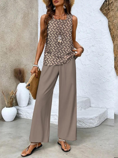Abigail Relaxed Linen-Look Two-Piece Set