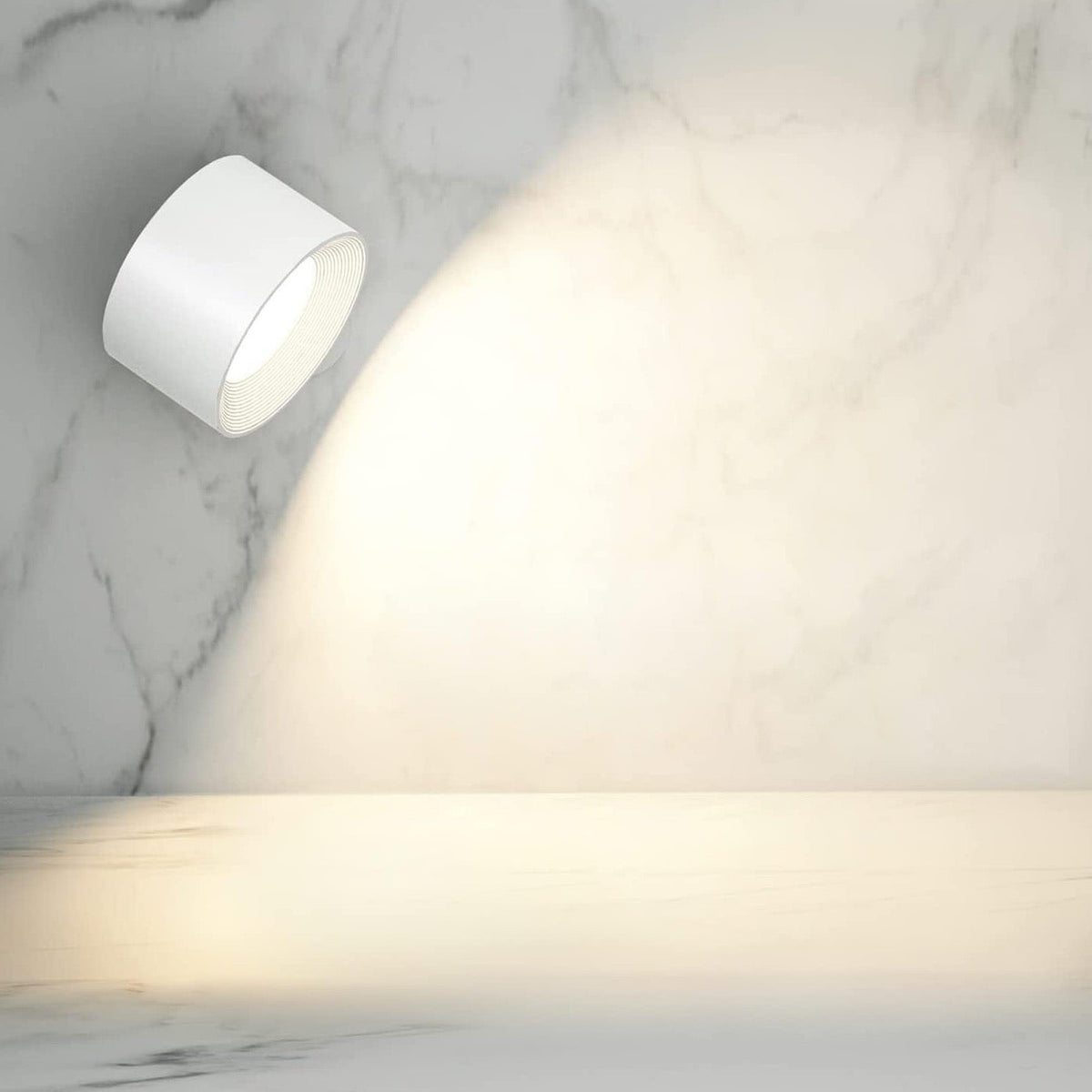 USB Rechargeable LED Wall Light | Cordless Touch or Remote Puck Light In Three Wall Finishes