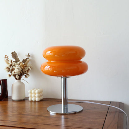 Italian Designer Glass Table Lamp | Modern Retro Accent Light For Living Rooms and Consoles