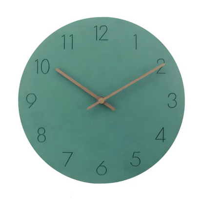 Halvor Minimalist Wall Clock | Contemporary Wood Design Silent Clock For Modern Living Rooms