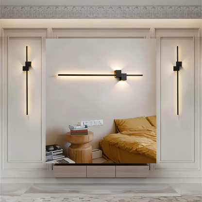 LED Wall Light | Modern Minimalist Indoor Bar Lamp In White, Black or Brushed Gold Finishes
