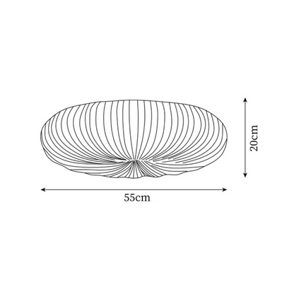 Discara Ceiling Light | Modern LED Flush Mount Design In 45 or 55 Centimetre Ceiling Diameters