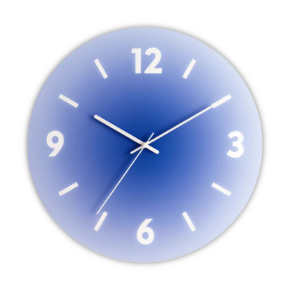 Sunset Glass Wall Clock | Modern Gradient Tempered Glass Design In Three Bold Colour Options
