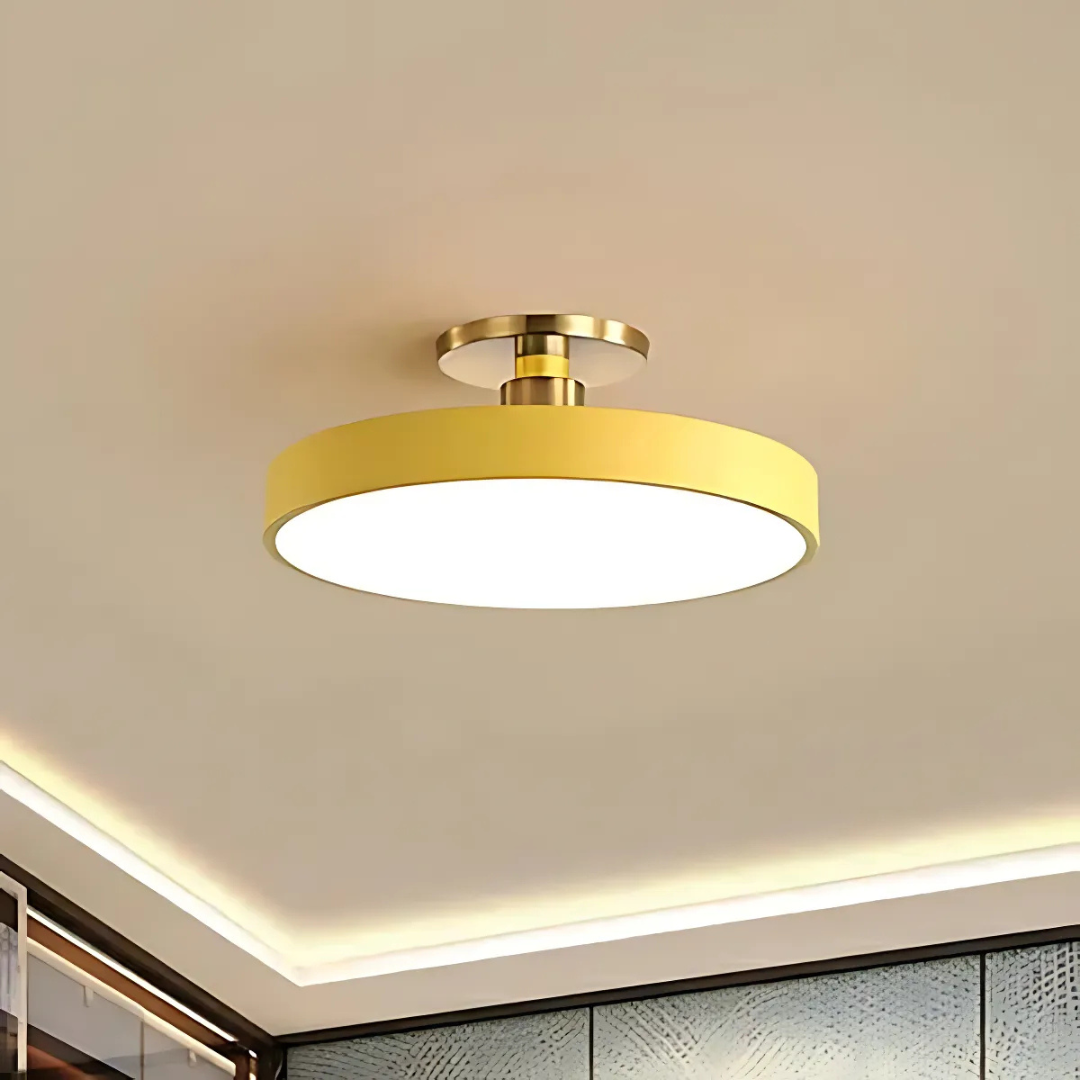 Verrick LED Ceiling Light | Scandinavian Modern Flush Mount For Bedrooms, Halls and Landings