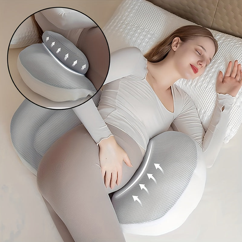 Adjustable Pregnancy Pillow | Ergonomic Maternity Support For Side Sleepers and Nursing Mothers