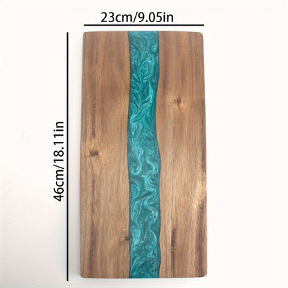 Resin River Cutting Board | Acacia Wood Charcuterie and Cheese Serving Board For Grazing Tables