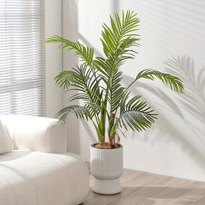 White Self Watering Flower Pot | Modern Wine Glass Design With A Built In Water Level Indicator