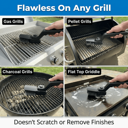 CharLift Grill Cleaning Brush | Bristle Free Heavy Duty BBQ Scraper For Steel and Cast Iron