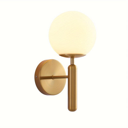 Modern Glass Wall Sconce | Elegant Polished Metal Bedroom Light In A Black or Gold Metal Finish